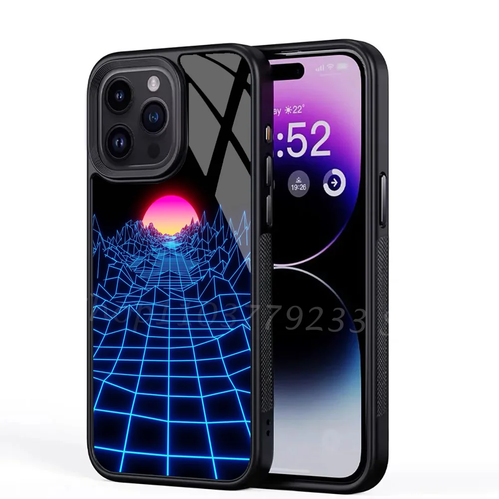 Synthwave Art Phone Case For IPhone 15 14 13 Pro Max 11 Mini Alex Mirror For Magsafe Wireless Charging Cover