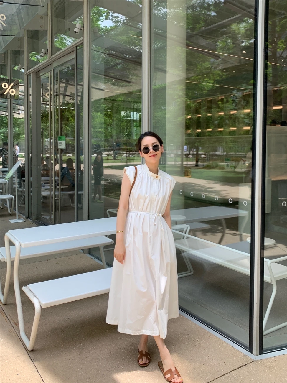 

by Spring Summer Ele Faion White Midi Dr Women's Design Sensation Slimming ort Sve Dres Casual Commute