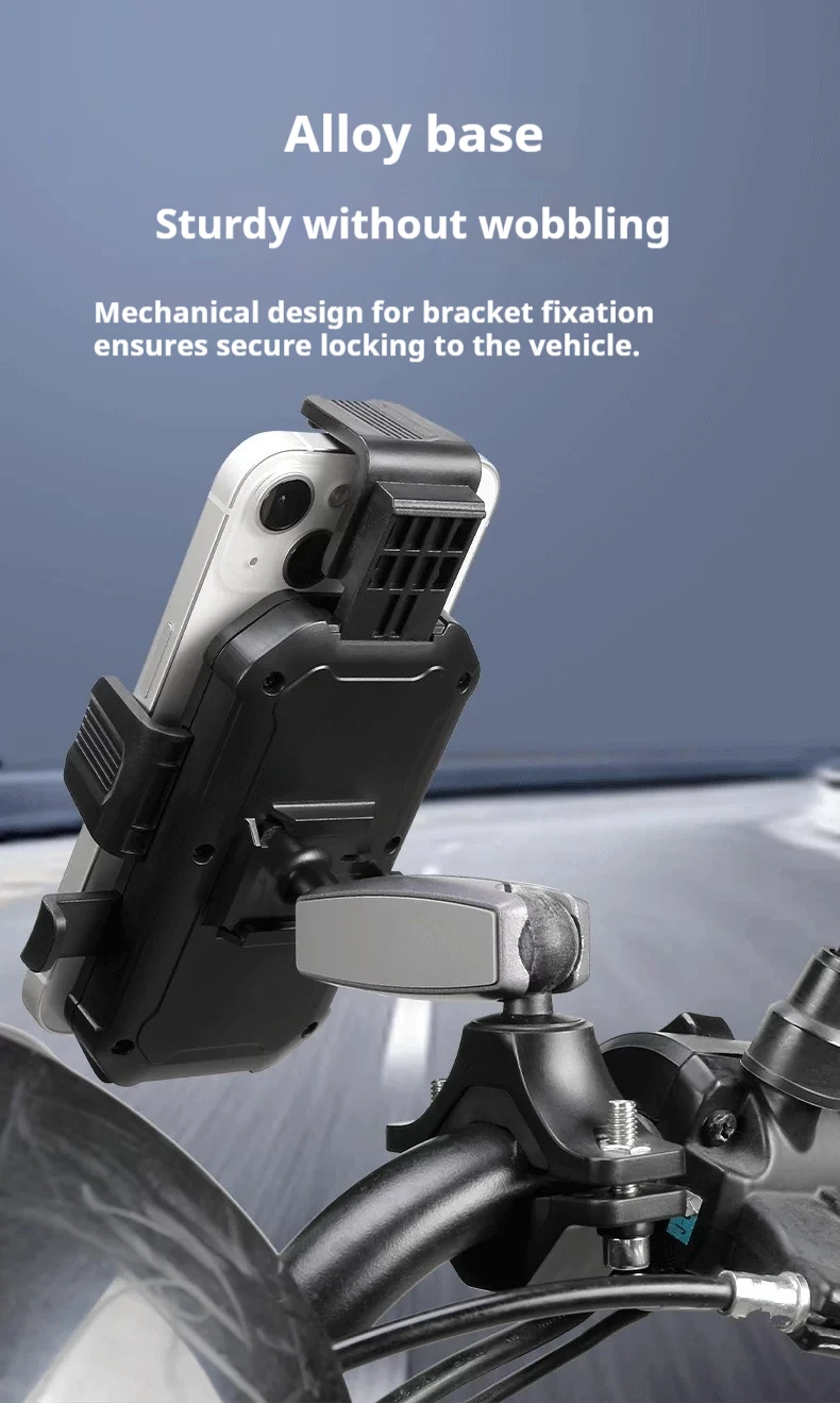 ZEKA Handyhalterung Fahrrad Motorrad Universelle stoßfeste Halterung für iPhone Xiaomi Samsung für 4,7-7 Zoll GSM Houder Fiets – Detail 6