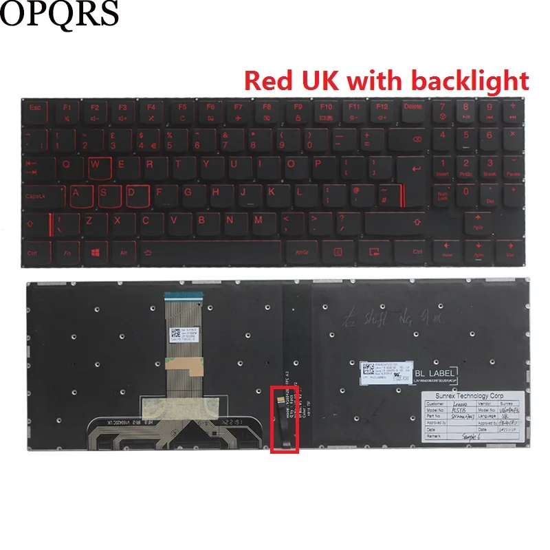 NEW Russian/US/UK/Spanish/Latin/German laptop keyboard for Lenovo Legion Y540-15IRH Y540-17IRH Y545-PG0 Y530-15ICH Y7000P-1060
