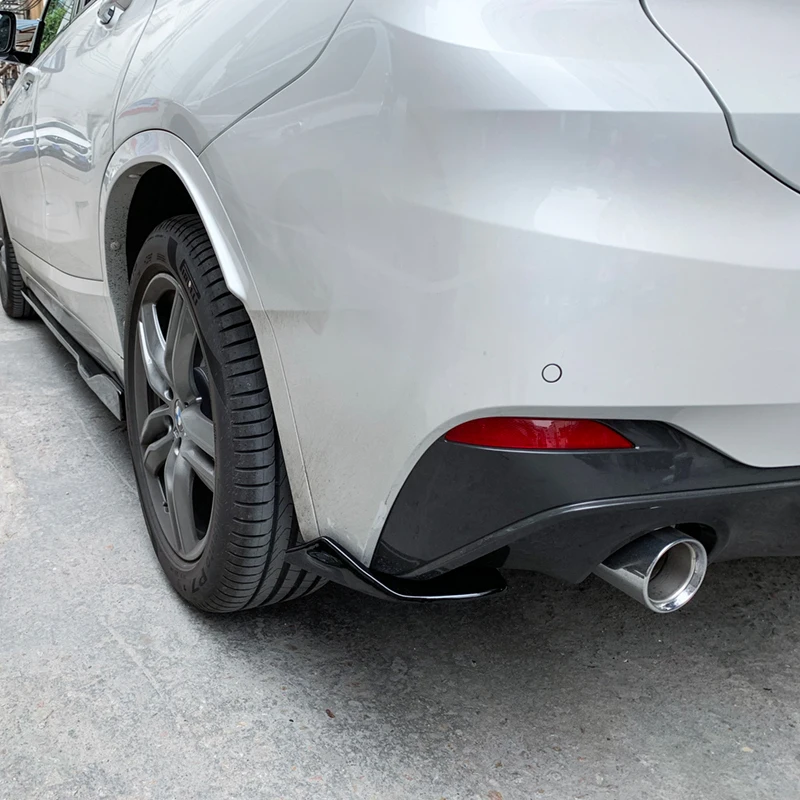 For BMW X2 F39 2018-2022 2019 2021 Car New Adjustable Rear Bumper Splitters Aprons Lip Spoiler Diffuser Wrap Angle Protector ABS