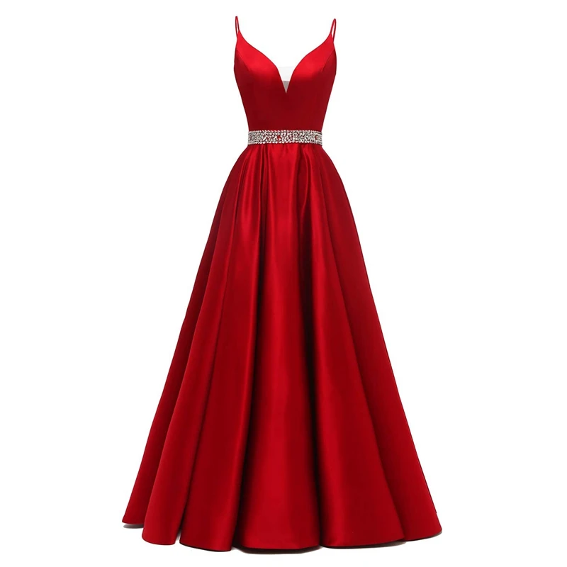 Lzpove Abendkleider für Frauen sexy Spaghetti träger Illusion V-Ausschnitt Satin formelle Ballkleid vestidos para eventos especiales