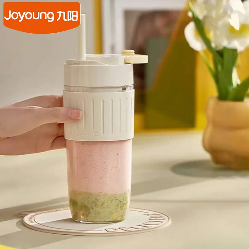 Joyoung Tragbarer Entsafter-Becher, 2400 mAh, wiederaufladbar, Mini-Saftbereiter, Obst, Gemüse,