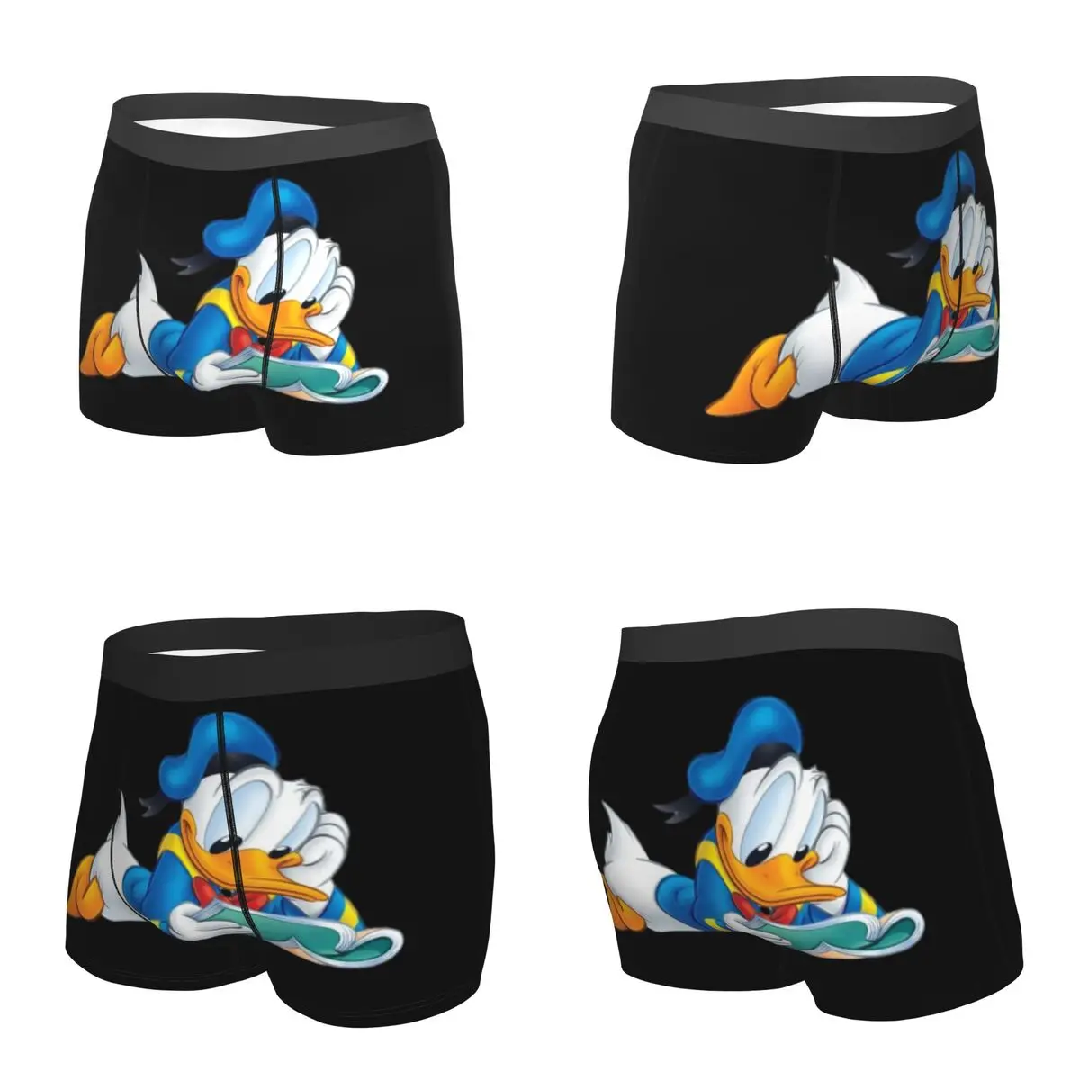 Boxer Underpants Shorts Donald Duck Panties Men's Soft Underwear for Homme Man Boyfriend Gifts