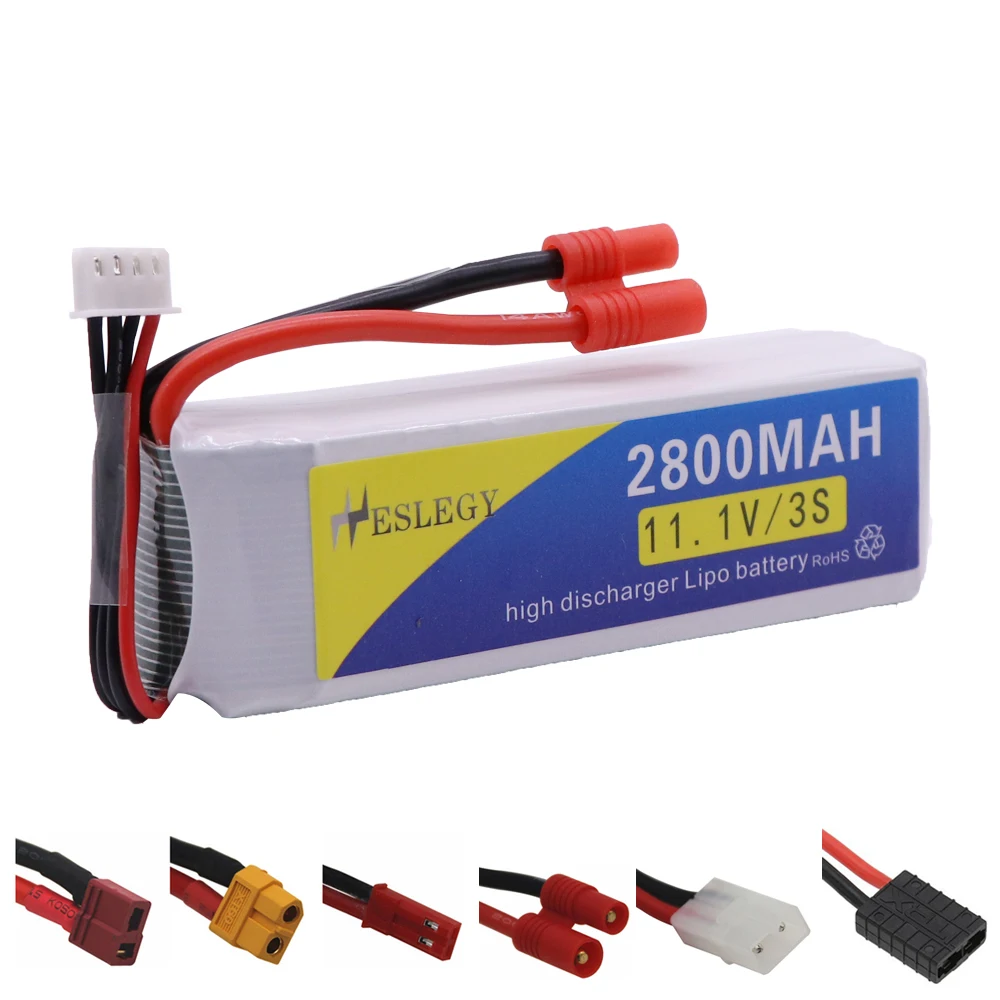 Upgrade 40C 11.1V 2800mAh Rechargeable Lipo Battery For RC Quodcopter Cars Boats Drone Spare Parts 3S 2200mah 11.1 v RC Battery