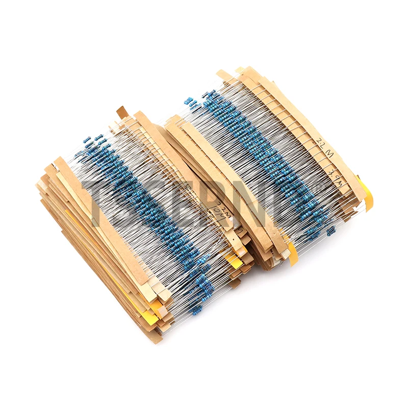 

3120pcs 156Values 1/4W Metal Film Resistor Kit 1R-10M ohm 1% Resistance Assortment Set 1ohm-10Mohm DIY Samples Pack