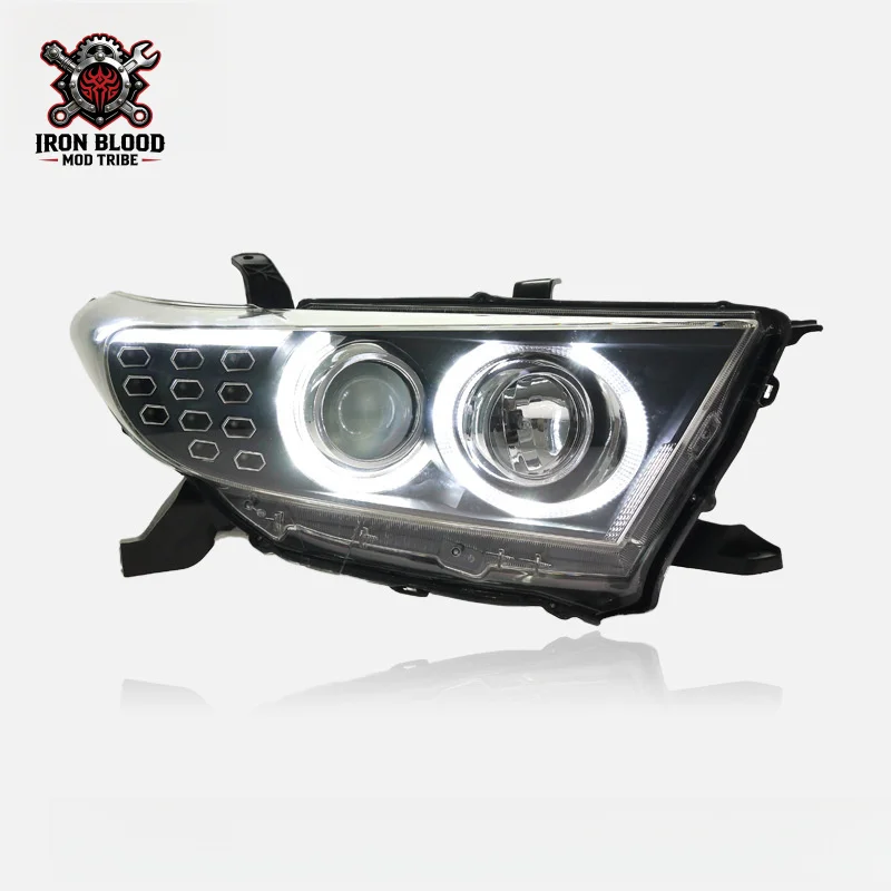 

Suitable for 2012-2014 Toyota Highlander headlight assembly modification with xenon Q5 dual lens LED tear-eye daytime running li