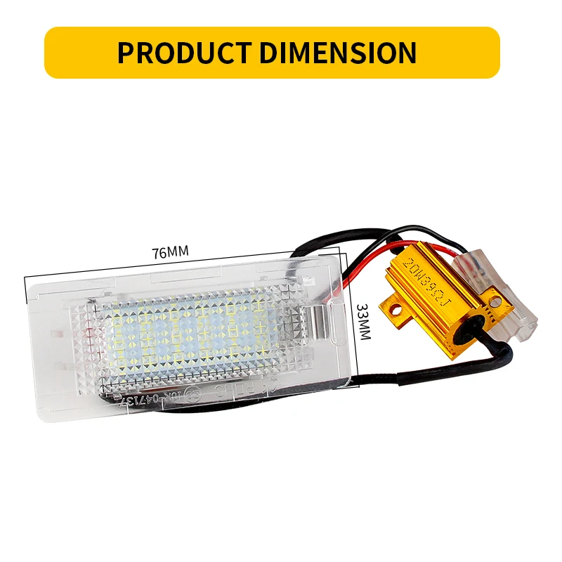 أضواء لوحة ترخيص رقم LED لسيارة Volkswagen Passat B6 B7 Jetta MK6 NCS Golf V Plus Polo 6R Tiguan Touran 1T GP2 5N0943021