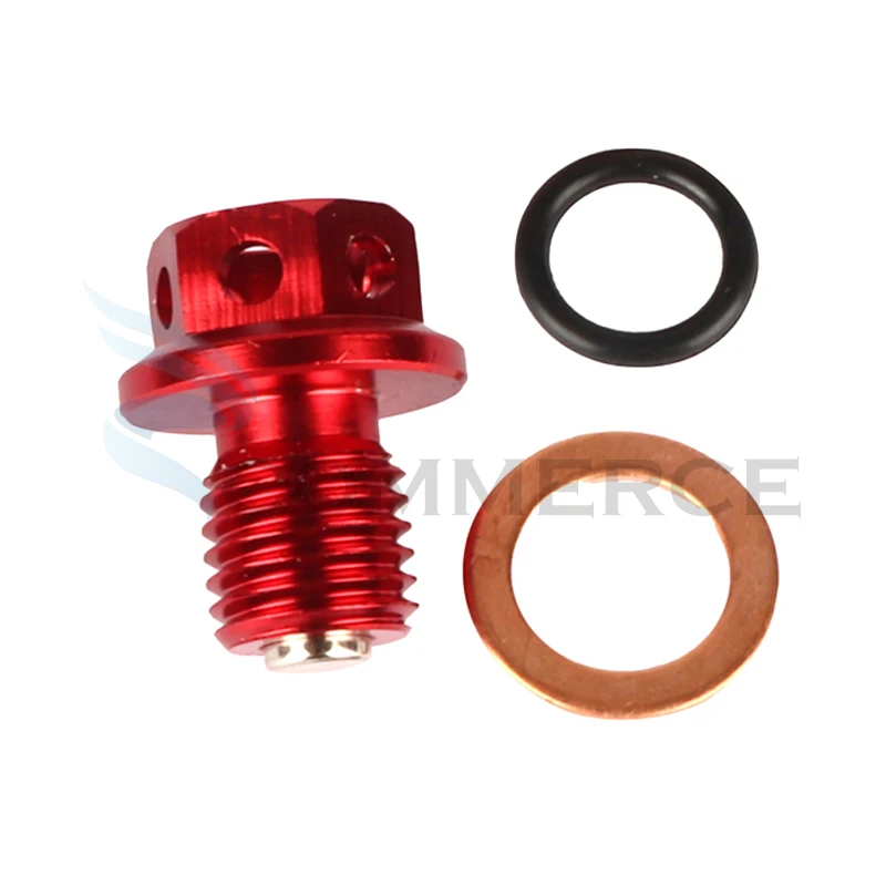 Motorcycle M12x1.5 Magnetic Oil Drain Plug Bolt Oil Drain Sump Nut Fit For Honda Kawasaki Yamaha Motocross Scooter ATV Quad Bike