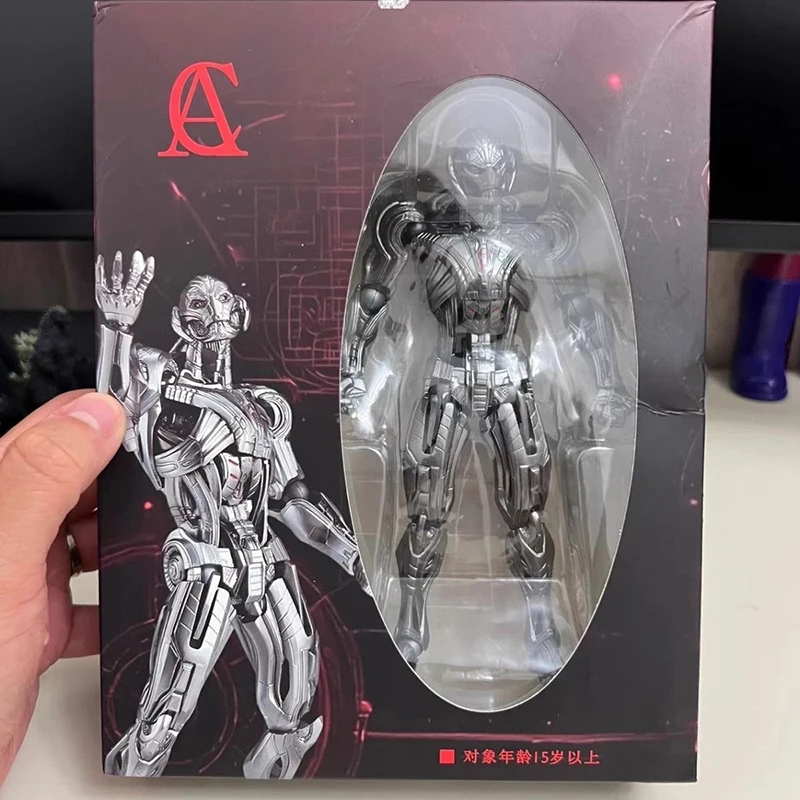 Revoltech المنتقمون Ultron عمل الشكل 17 سنتيمتر التيار المتناوب اللعب مذهلة ياماغوتشي ألترون تمثال المنقولة جمع كو الحلي لعبة مجسمة