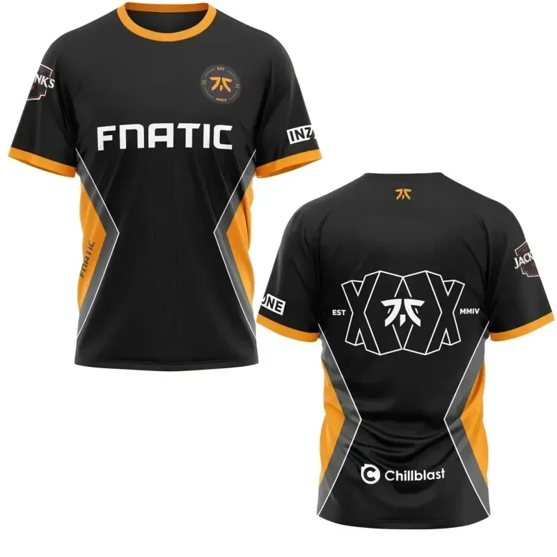 

E-sports FNC team jersey lol valoran CSGO Dota2 tshort-sleeved tshirt men Women summer top oversized quick-drying cloths casual