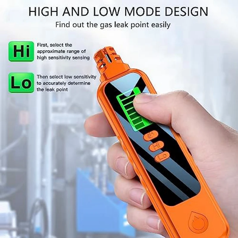 24-Hour Delivery Gas Leak Detector Portable Natural Gas Detector Alarm Sound Methane Hexane With LCD Screen 2 AAA Batteries For