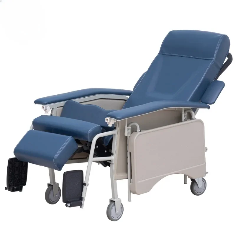 YC603 Hospital Medical Folding Recliner Patient Attendant Adjustable Geriatric Chair