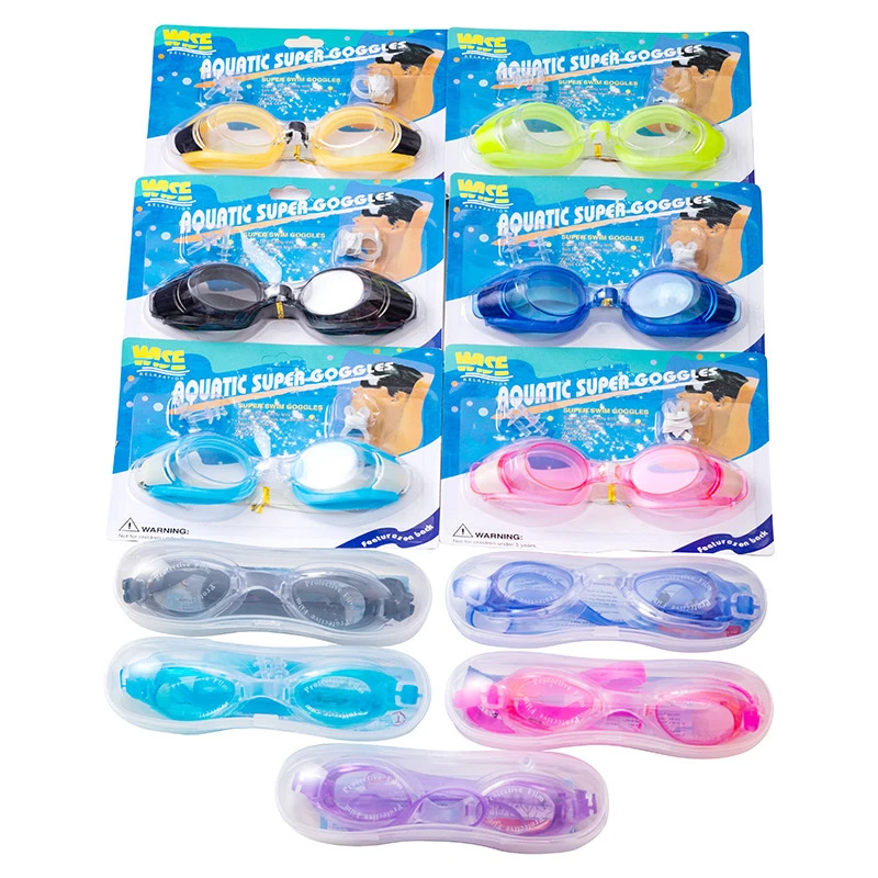 

Transparent Swimming Goggles For Diving Waterproof Adult And Children With Nose Clip And Earplugs With Adjustable Tightness