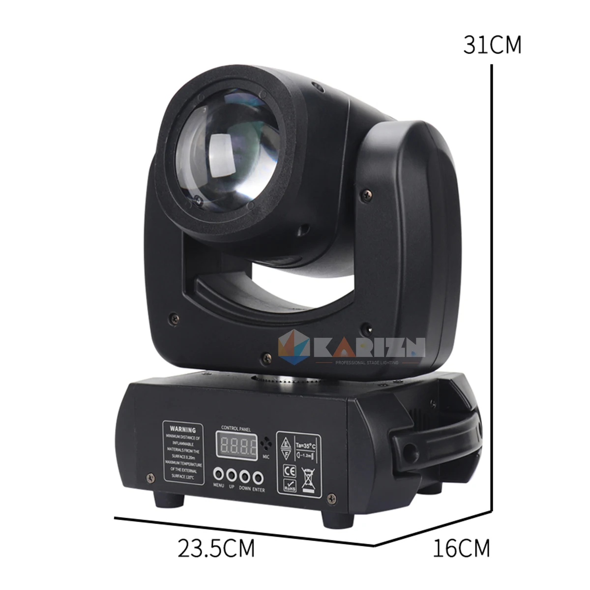 Imagem -04 - Led Moving Head Beam 2r Spot Lyre Stage Luz Padrão Dmx Control com Prisma Rotativo 1x Flight Case 100w Nenhum Imposto