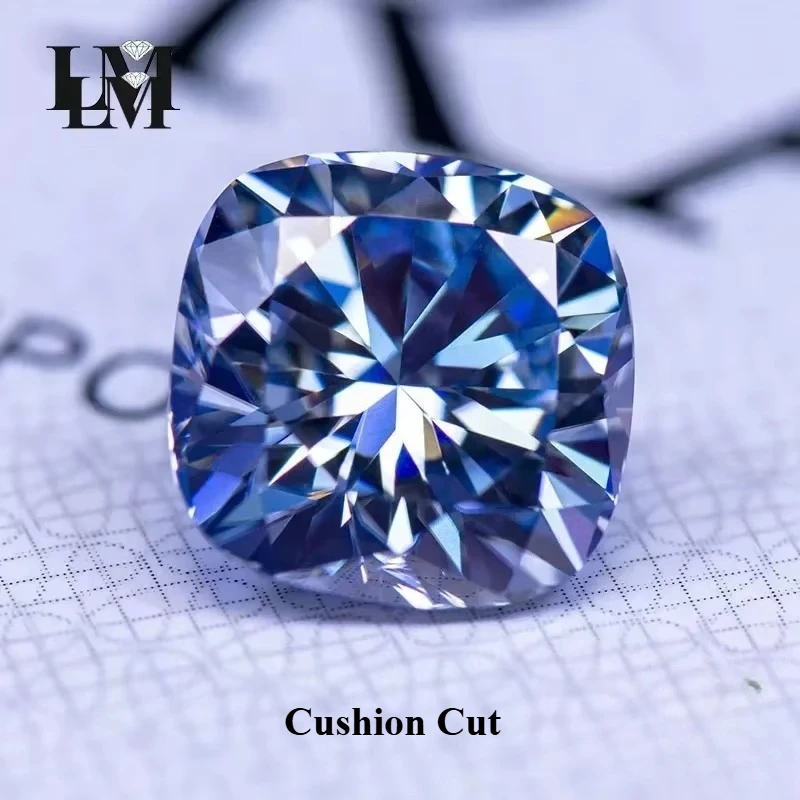 Moissanit-Edelstein, Kissenförmiger Schliff, Lavendelfarbe, Laborgezüchteter Diamant, DIY-Ring, Halskette, Ohrringe, Hauptmaterialien mit Zertifikat – Detail 1