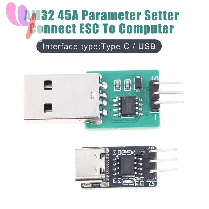 ESC Linker AM32 USB Linker Programmer Brushless ESC Type C Parameter Setter Connect Module