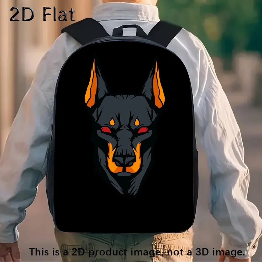 

Winter Valentine's Day Easter 1 Doberman Laptop Bag and Backpack Fashion Design Backpack, Large Capacity School Bag
