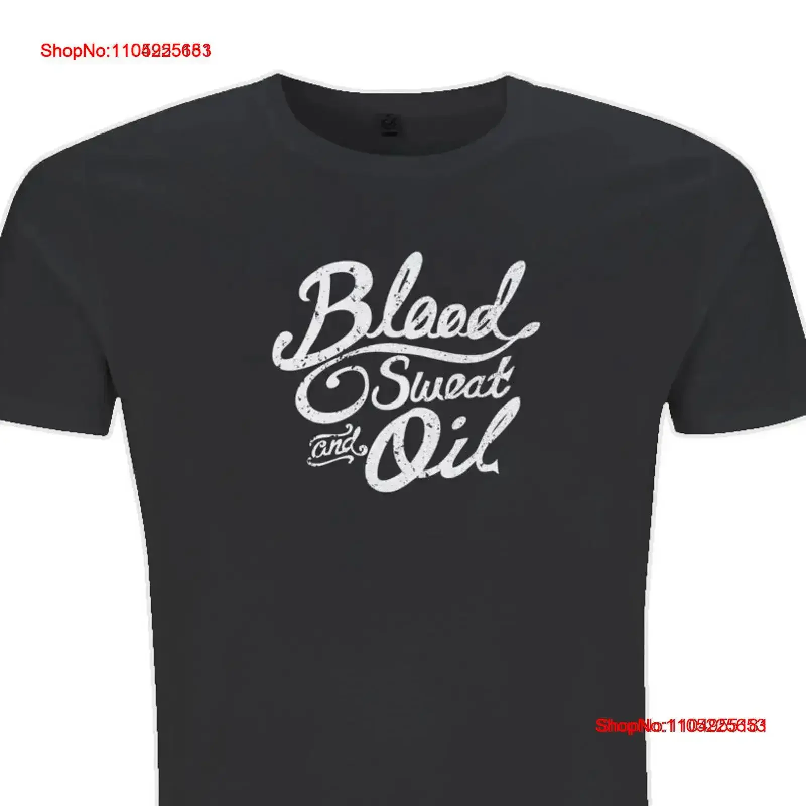 

Blood Sweat Oil T shirt Biker Bike Builder Motorbike Mechanic Men's Garage Cafe Racer vintage Washed designer clothes Stretched