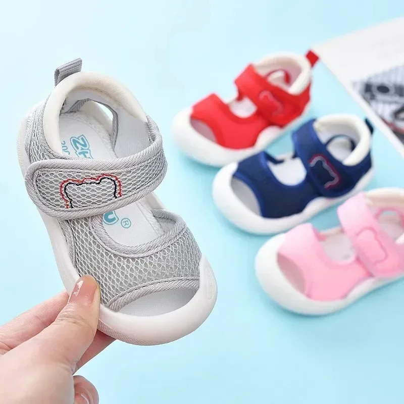 Chaussures à l'offre elles souples pour bébés, sandales pour tout-petits de 1 à 3 ans, résistantes aux coups de pied, respirantes et résistantes à l'usure