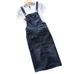 2026 Spring Summer Denim Women's Dress Loose Spaghetti Strap Dress Large size Jeans Vintage Casual Female Dress Overalls S-5XL