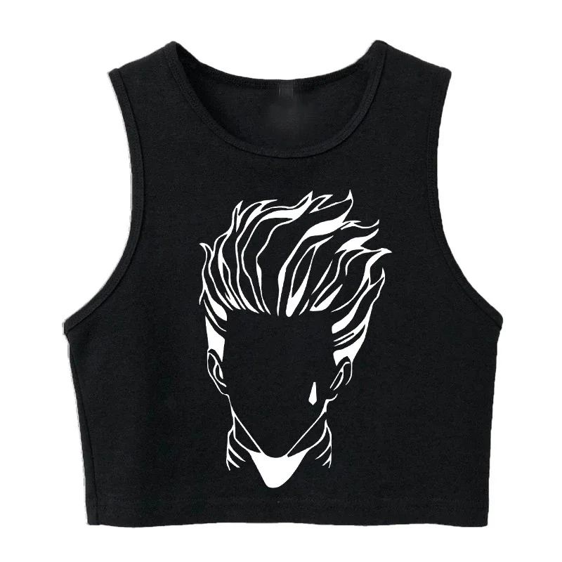 90s Women Vest Crop Top T-shirt Hunter X Hunter Tees Tank Top Cropped Harajuku Killua Tshirt Hisoka T Shirt Tops Y2k Manga