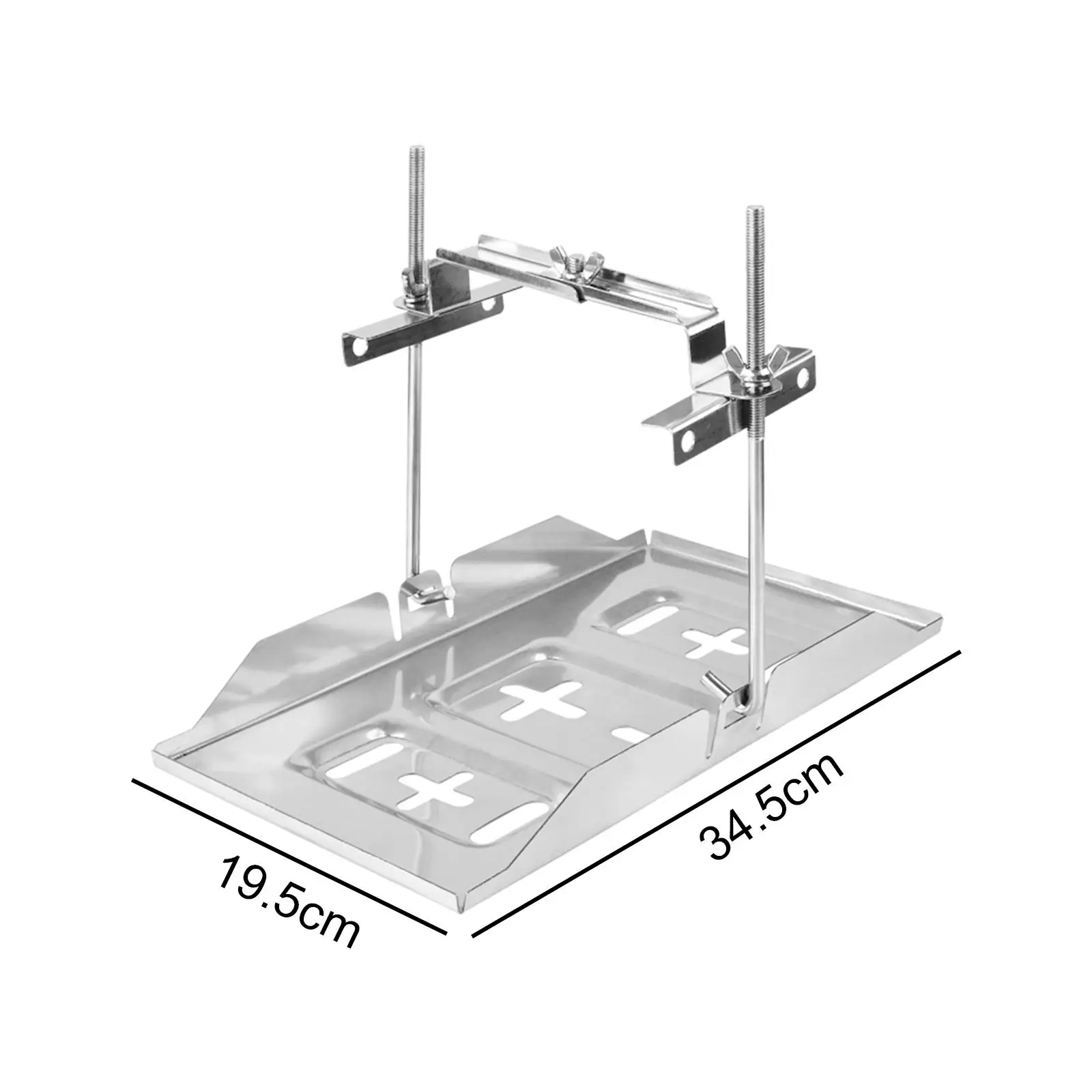 Generic Car Battery Tray Bracket High Performance Car Accessory Practical Battery Hold Down Tray Kit for Automobile Boats