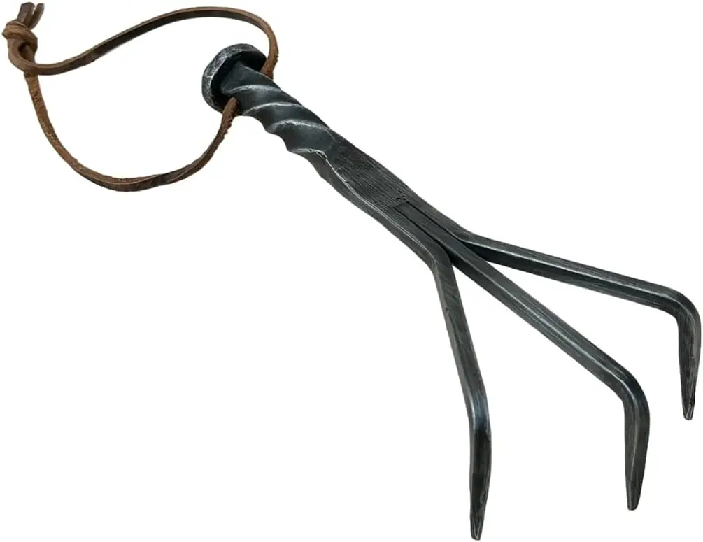 d Forged Twisted Metal Garden Tools Set Of 2 Pcs Wrought Iron Handmade Garden Transplant Trowel And Rack Tools For Garden