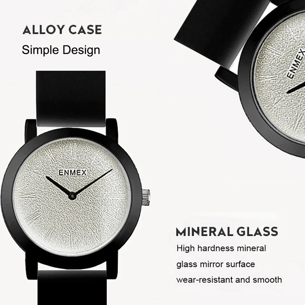 حزام سيليكون للساعات النسائية ، مريح ، تصميم بسيط ، سطح مصنفر ، مناسب للمناسبات المختلفة