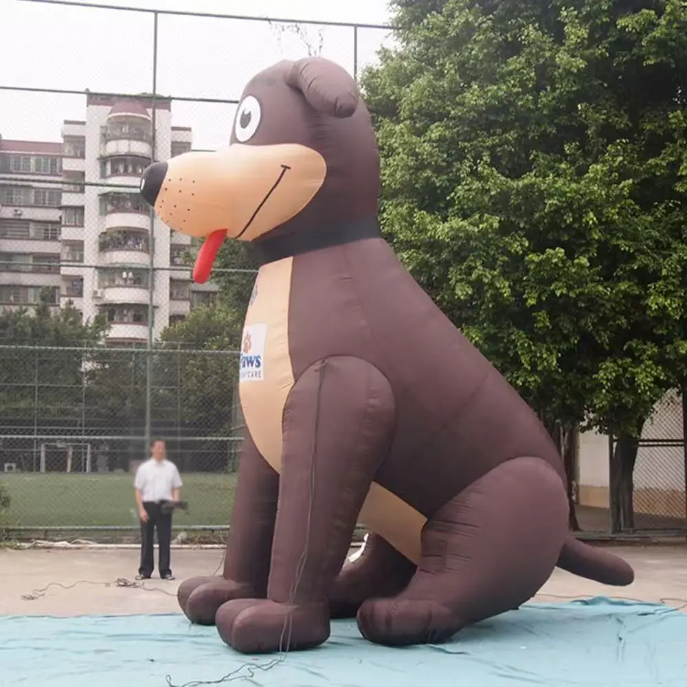 

2021 hot sale Custom giant inflatable dog large cartoon puppy dog model for zoo Pet shop animal Hospital advertising