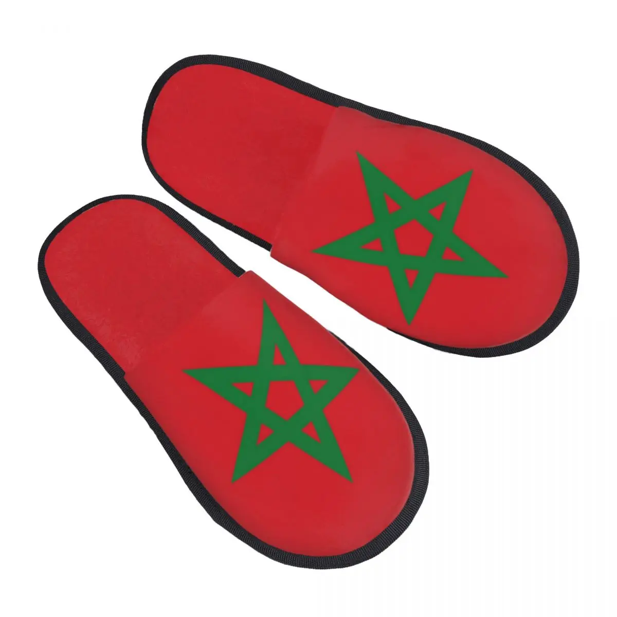 

Custom The Flag Of Morocco Memory Foam Slippers Women Comfy Warm House Slippers