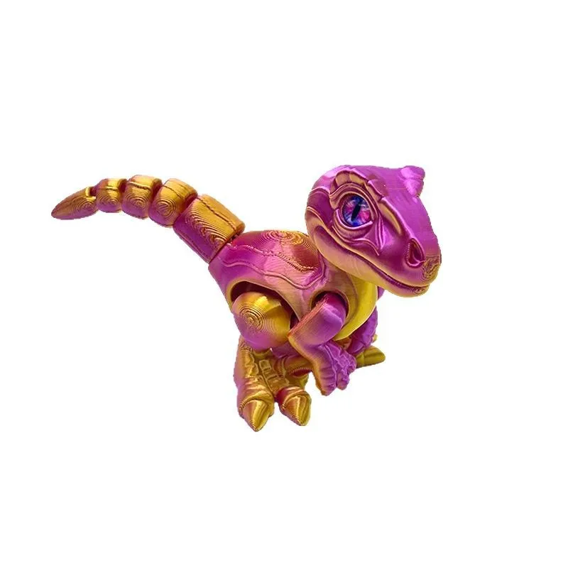 Simulation d'impression 3D de dinosaure vélociraptor, jouet de décoration d'ornement de bureau pour garçons et filles, 1 pièce