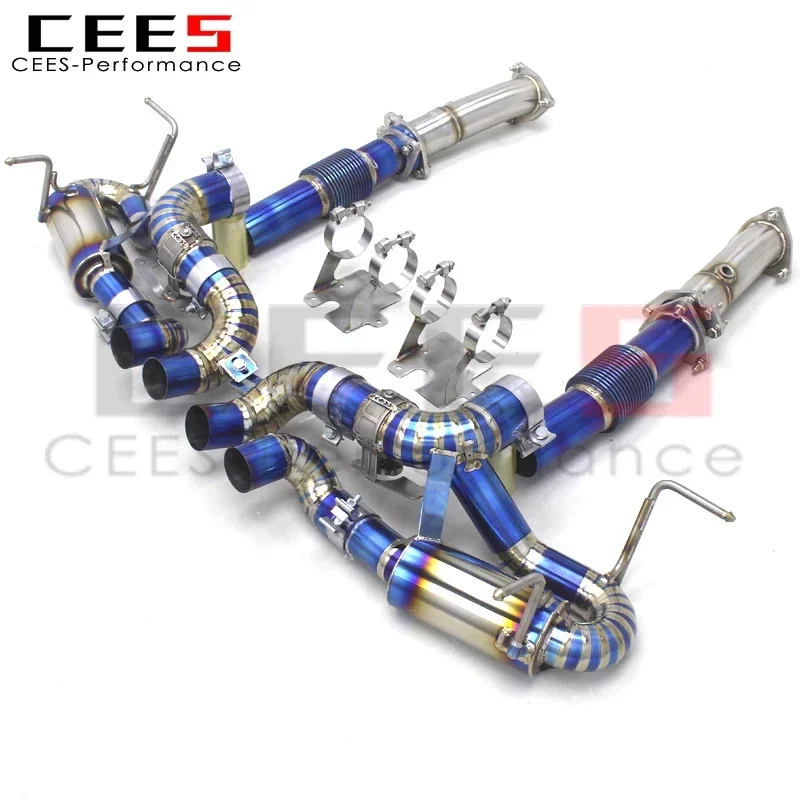 

CEES Catback Exhaust System Downpipe for Chevrolet CORVETTE C8 Z06 2019-2023 Performance Titanium Escape Exhaust Pipe Muffler