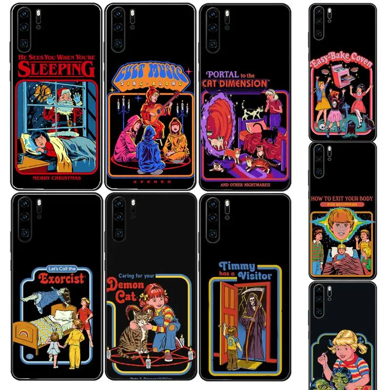 Let's Summon Demons Graphic Phone Case For Huawei P30 P20 Pro P40 Mate 20 Lite P Smart Z Y5 Y6 Y7 2019 Black Soft Silicone Funda