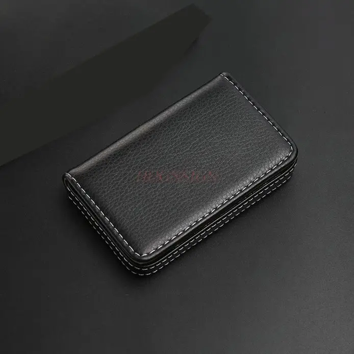 1pcs Large capacity business card box, card bag, imitation leather business card holder, bank credit card bag, wallet