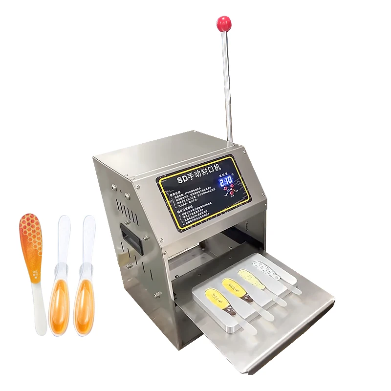 

Sauce Spoon Tabletop Hand Pressure Sealer Honey Spoon Manual Sealing Machine Plastic Spoon Packing Machine for Honey and Sauce