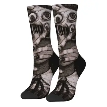 男女通用暗黑超現實多眼襪子,手形元素詭異藝術女孩船襪,哥德式怪誕恐怖街頭風襪 6 最佳銷售 歌德式襪子 - №2