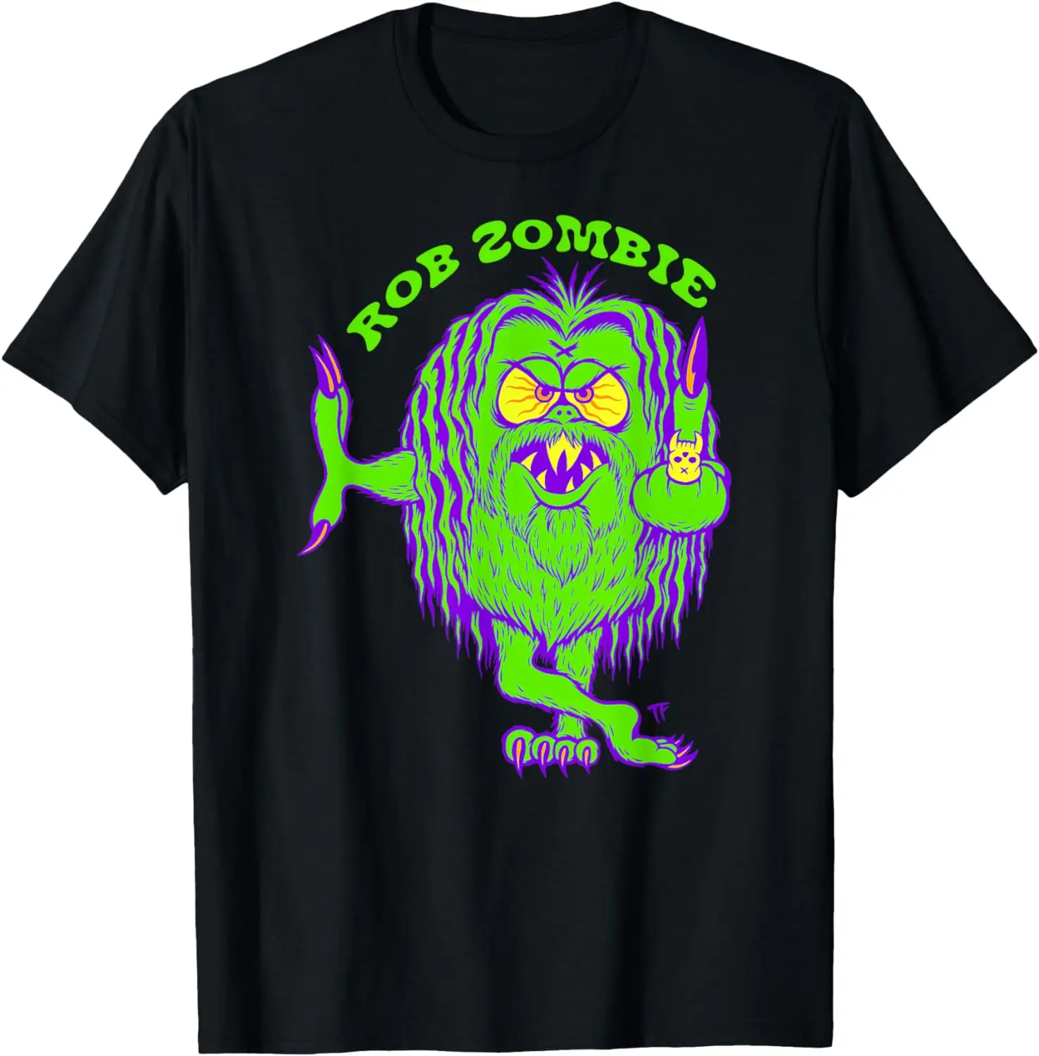 Rob Zombie Mean Green Monster T-Shirt Men's Cotton T-Shirt O-Neck Tees Short Sleeve Clothes Big Size