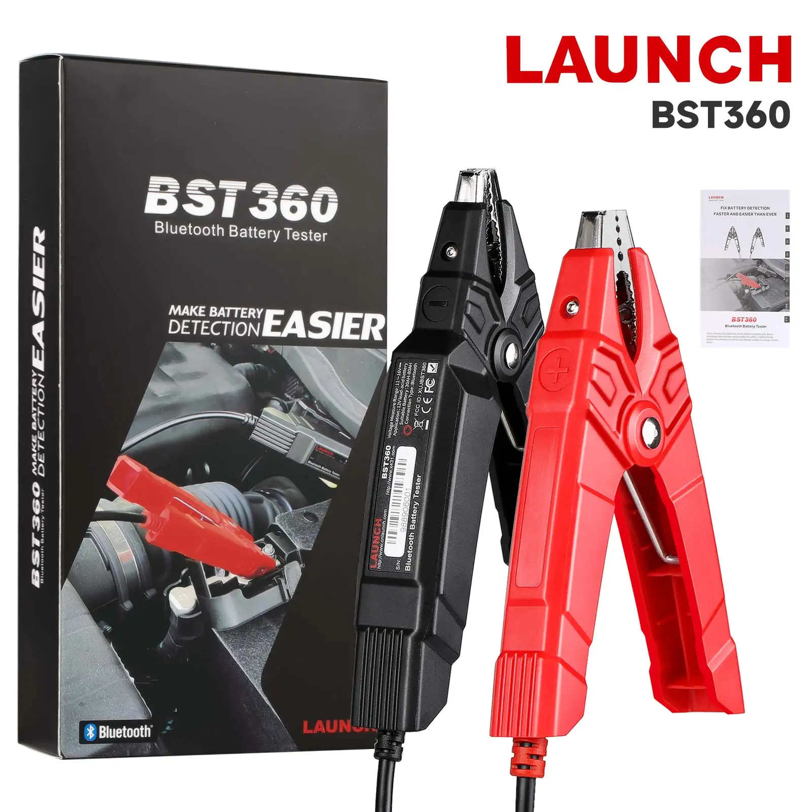 

LAUNCH BST360 12V Car Battery Tester Automotive Cranking Charging Scanner Tools for X431 V/V+/PRO3S+/PAD V/Android/IOS