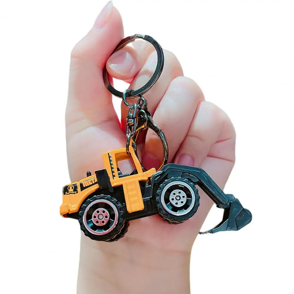 

Keychain Pendant Easter Egg Keychain Mini Engineering Cars Keychain Set Pull Back Cartoon Toy Car Pendant with for Decompression