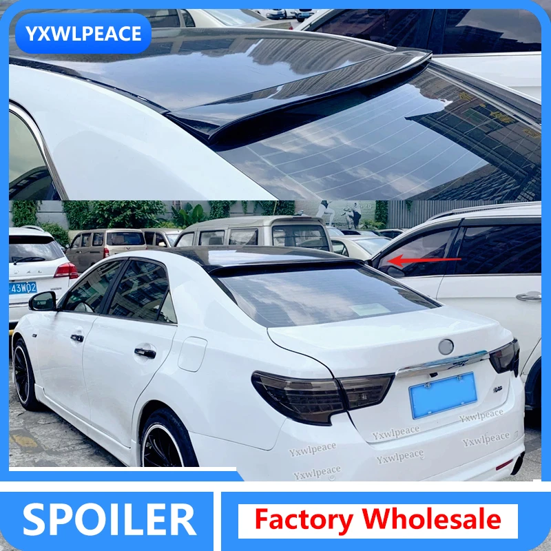 

For Toyota Mark X Reiz Spoiler 2010-2017 ABS Material Unpainted Color Rear Window Roof Spoiler Car Accessories