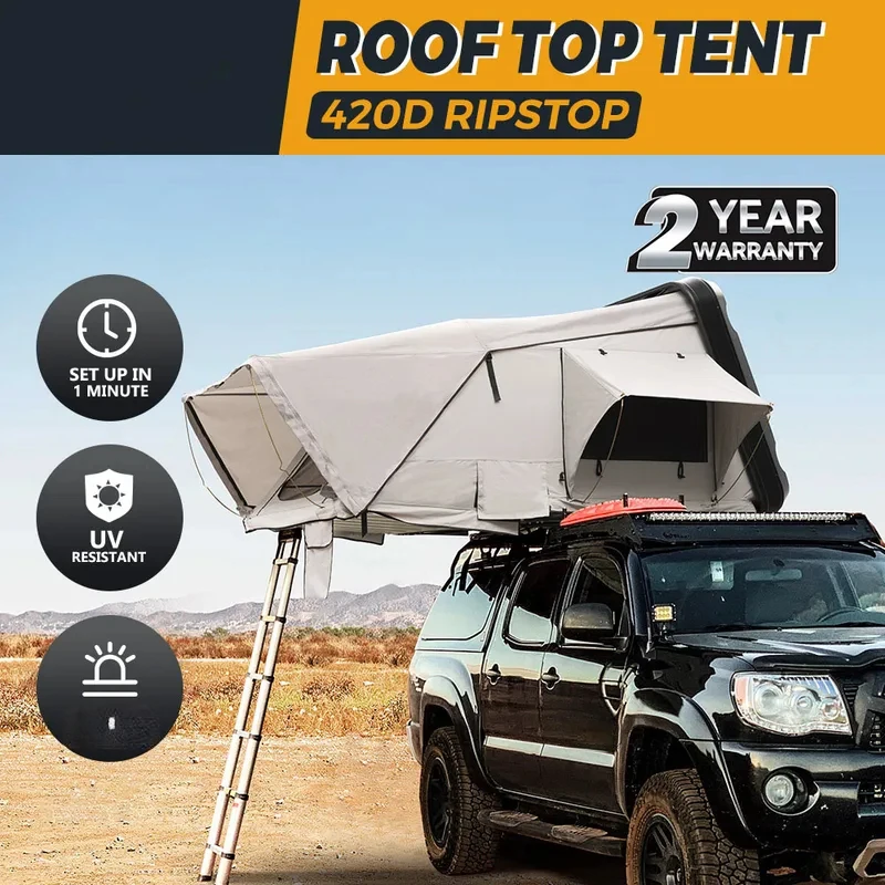 

Hard Rooftop Tent Up 2-3 Person Waterproof SUV Truck Camping