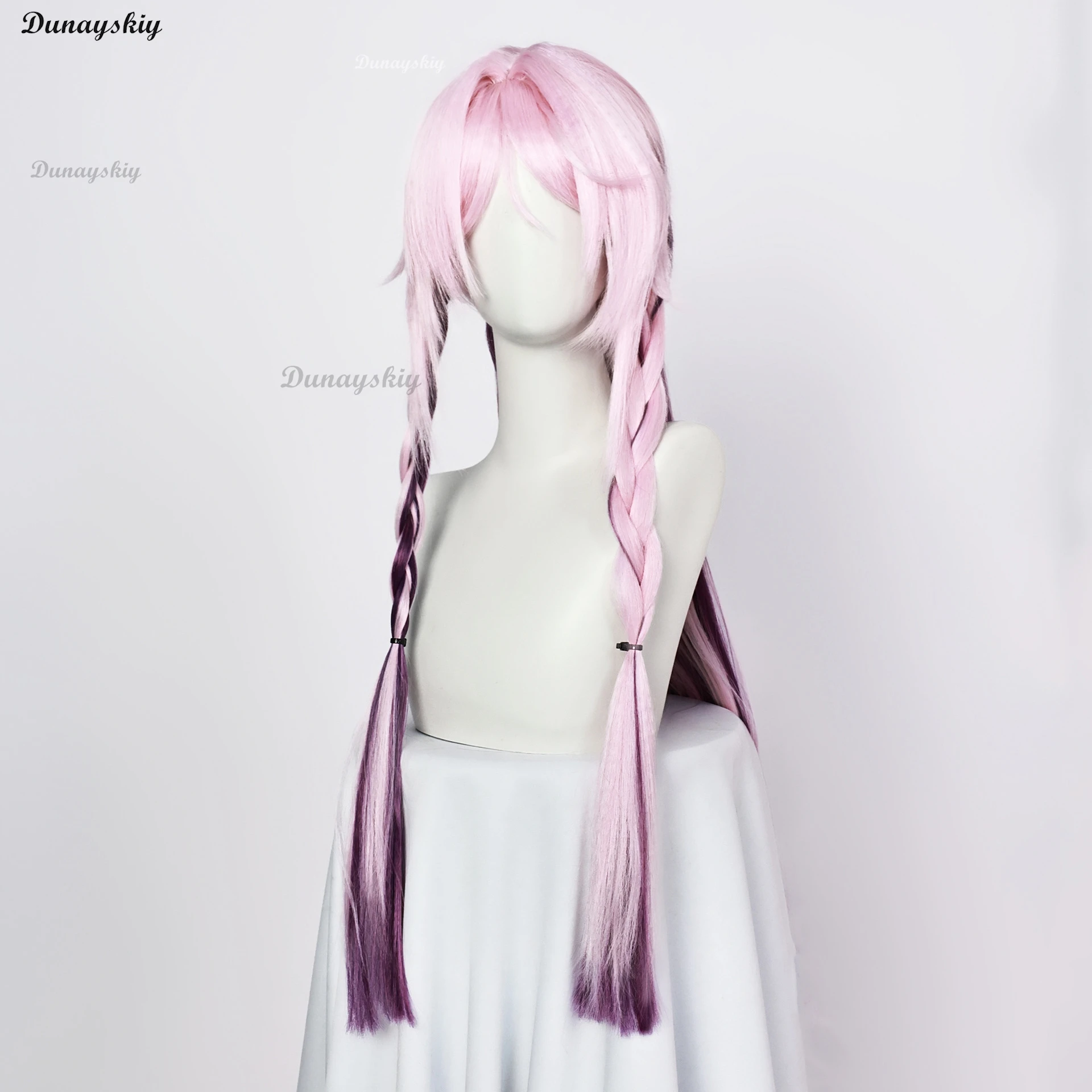 جينشين إمباكت سيتالي شعر مستعار تأثيري MastersThe ليلة الرياح الأرجواني جديلة الشعر الطويل ألياف مقاومة للحرارة الشعر هالوين مخصص