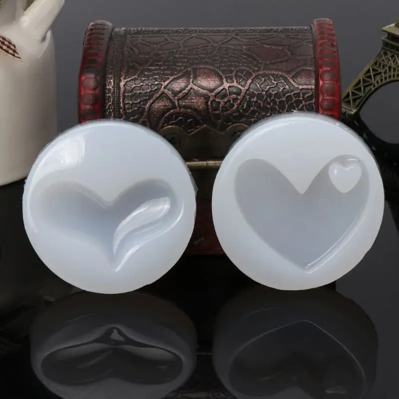 652F Corazón estrella Molde resina silicona molde corazón epoxi amuletos joyería colgante molde para decorar DIY