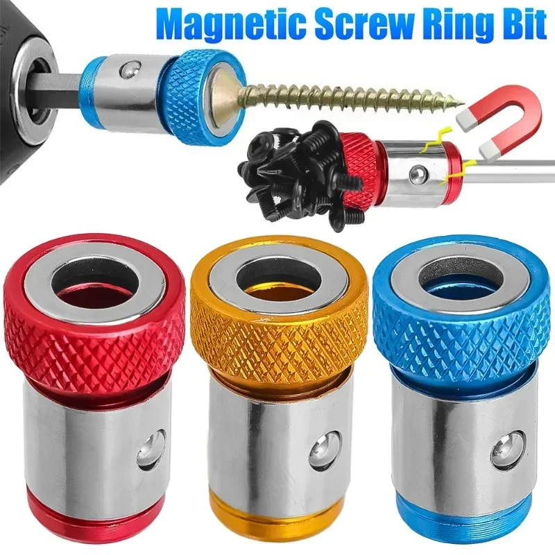 Magnetic Ring Screwdriver Bit Holders Cross Phillips Magnet Strong Magnetizer Removable Part Adapter Screw Driver Power Tools