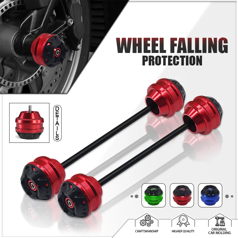 

Motorcycle Falling Protector For GSR 600 GSR 750 gsr600 gsr750 Front & Rear Axle Fork Wheel Crash Sliders Pad GSR600 GSR750