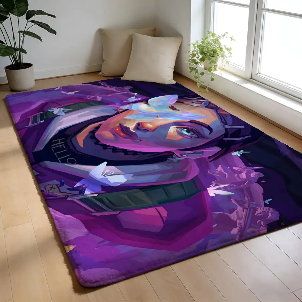 

Floor Mat Soft Flannel Rug Non-Slip Absorbent Mat for Bathroom Bedroom Home Decor game V-ValorantS cool