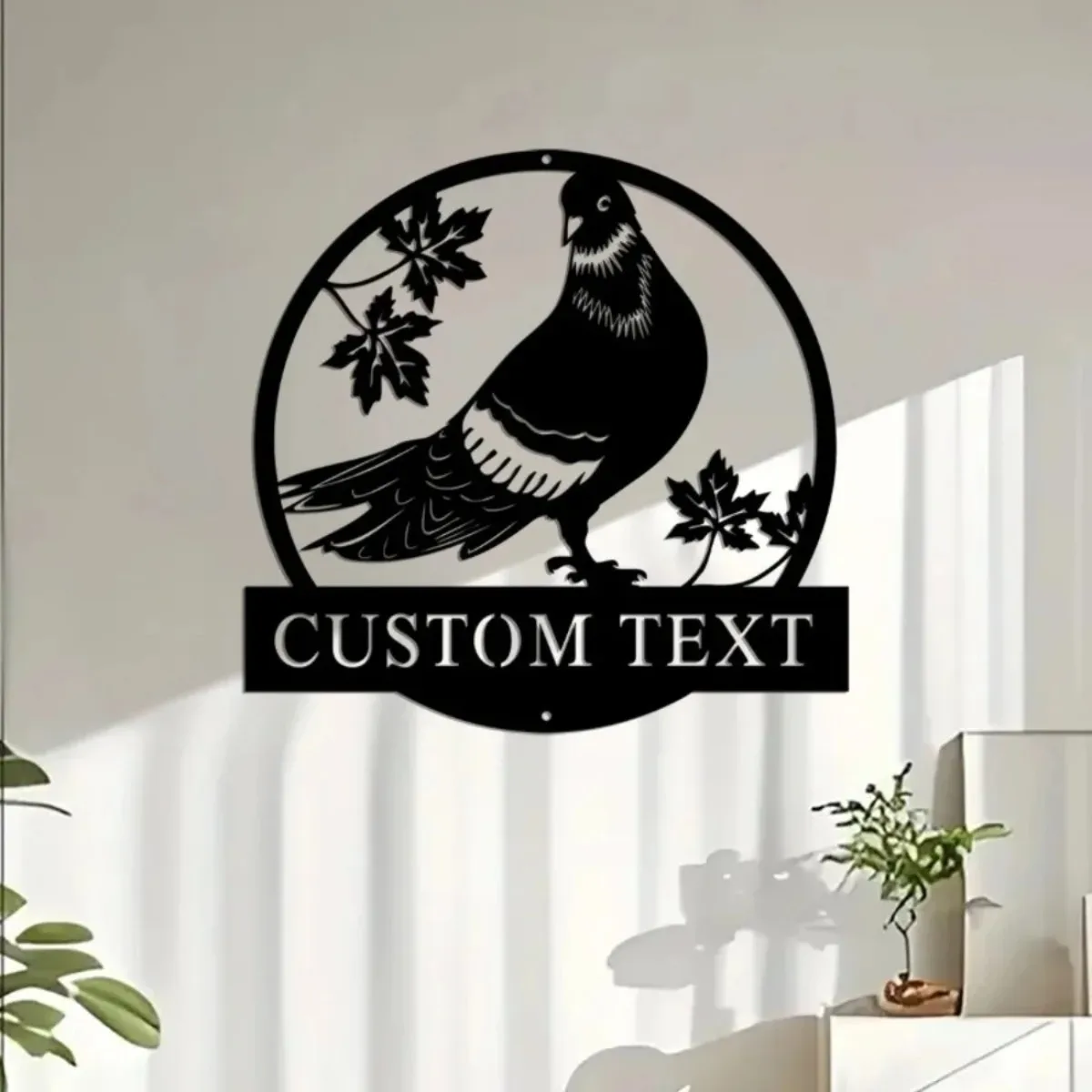 Custom-Crafted Pigeon Metal Wall Sign - Personalized Pigeon Metal Art for Distinctive Decor, Custom Pigeon Name Sign