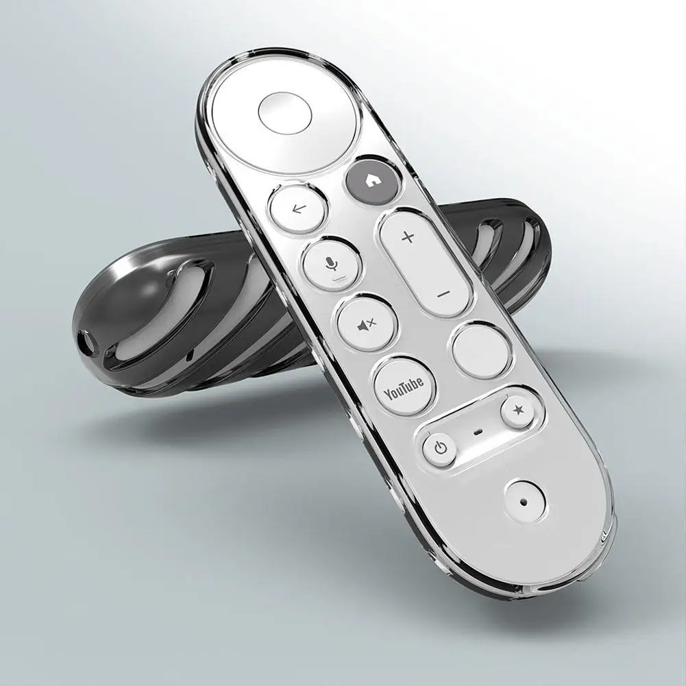 Dla Google TV Streamer Remote 4K Remote Control Protective Case All Inclusive TPU Anti-fall Transparent Shell