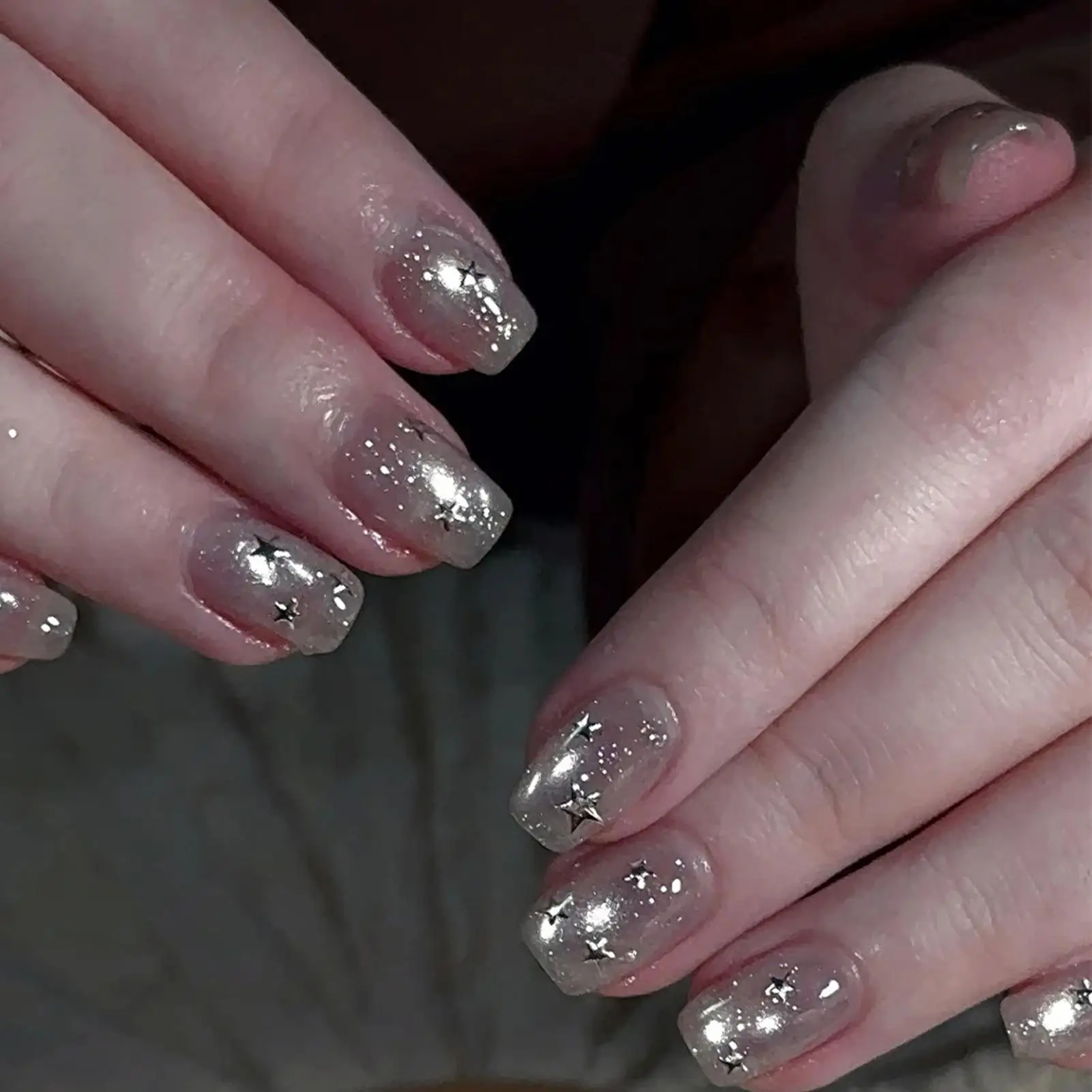 Silver Nail Stickers Silver Design Manicure Art Charms Decor Small Nail Stickers for Salon Home Studio Party Wedding Prom